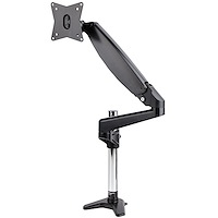 Desk Mount Monitor Arm for Single VESA Display up to 32" or 49" Ultrawide 8kg/17.6lb - Full Motion Articulating & Height Adjustable - C-Clamp, Grommet - Single Monitor Arm
