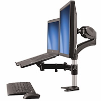 Desk-Mount Monitor Arm with Laptop Stand - Full Motion - Articulating