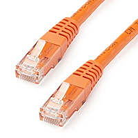6ft CAT6 Ethernet Cable - Orange CAT 6 Gigabit Ethernet Wire -650MHz 100W PoE RJ45 UTP Molded Network/Patch Cord w/Strain Relief/Fluke Tested/Wiring is UL Certified/TIA