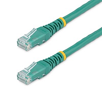 10ft CAT6 Ethernet Cable - Green CAT 6 Gigabit Ethernet Wire -650MHz 100W PoE RJ45 UTP Molded Network/Patch Cord w/Strain Relief/Fluke Tested/Wiring is UL Certified/TIA