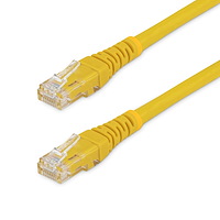 6ft CAT6 Ethernet Cable - Yellow CAT 6 Gigabit Ethernet Wire -650MHz 100W PoE RJ45 UTP Molded Network/Patch Cord w/Strain Relief/Fluke Tested/Wiring is UL Certified/TIA