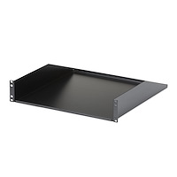 2U Server Rack Shelf - Universal Rack Mount Cantilever Shelf for 19" Network Equipment Rack & Cabinet - Heavy Duty Steel – Weight Capacity 125lb/56kg - 18" Deep Tray, Black
