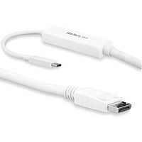 9.8ft/3m USB C to DisplayPort 1.2 Cable 4K 60Hz - USB-C to DisplayPort Adapter Cable HBR2 - USB Type-C DP Alt Mode to DP Monitor Video Cable - Works w/ Thunderbolt 3 - White