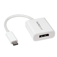 USB C to DisplayPort Adapter - 4K 60Hz/8K 30Hz - USB Type-C to DP 1.4 HBR2 Adapter Dongle - Compact USB-C (DP Alt Mode) Monitor Video Converter - Thunderbolt 3 Compatible - White