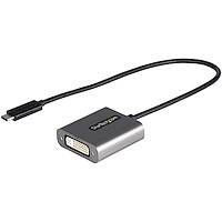 USB C to DVI Adapter - 1920x1200p USB-C to DVI-D Adapter Dongle - USB Type C to DVI Display/Monitor - Video Converter - Thunderbolt 3 Compatible - 12" Long Attached Cable