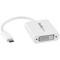 Adaptador de Video USB-C a DVI - Conversor de video USB 3.1 Type-C a DVI para MacBook, Chromebook, Dell XPS - Blanco