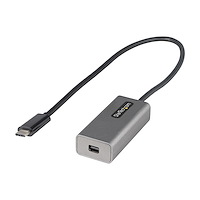 USB C to Mini DisplayPort Adapter - 4K 60Hz USB-C to mDP Adapter Dongle - USB Type-C to Mini DP Monitor - Video Converter - Works w/ Thunderbolt 3 - 12" Long Attached Cable
