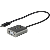 USB C to VGA Adapter - 1080p USB Type-C to VGA Dongle - USB-C (DP Alt Mode) to VGA Monitor/Display Video Converter - Works w/ TB3 - 12" Attached Cable - Upgraded Version of CDP2VGA