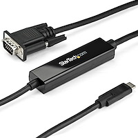 3ft/1m USB C to VGA Cable - 1920x1200/1080p USB Type C to VGA Video Active Adapter Cable - Thunderbolt 3 Compatible - Laptop to VGA Monitor/Projector - DP Alt Mode HBR2