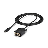 6ft/2m USB C to VGA Cable - 1920x1200/1080p USB Type C to VGA Video Active Adapter Cable - Thunderbolt 3 Compatible - Laptop to VGA Monitor/Projector - DP Alt Mode HBR2