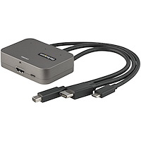 3-in-1 Multiport to HDMI Adapter - 4K 60Hz USB-C, HDMI or Mini DisplayPort to HDMI Converter for Conference Room - Digital AV Video Adapter to Connect HDMI Monitor/Display