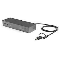 USB-C & USB-A対応ドッキングステーション／ノートパソコン拡張ドック／100W USB PD／4K60Hz対応HDMI & DiplayPortデュアルモニター／USB 3.1 Gen 1対応4ポートハブ／ギガビット有線LAN／Windows & Mac対応
