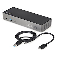 USB-C & USB-A Dock - Hybrid Universal Triple Monitor Laptop Docking Station w/ DisplayPort & HDMI 4K 60Hz - 85W Power Delivery, 6x USB Hub, GbE, Audio - USB 3.1 Gen 2 10Gbps