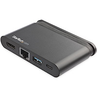 USB C Multiport Adapter - Portable USB-C Dock with 4K HDMI - 100W PD 3.0 Pass-Through, 1x USB-A, 1x USB-C, GbE - Thunderbolt 3 & USB Type-C Laptop Travel Dock - Mac & Windows