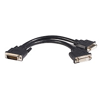 8in LFH 59 Male to Dual Female DVI I DMS 59 Cable
