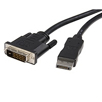10ft (3m) DisplayPort to DVI Cable - DisplayPort to DVI Adapter Cable 1080p Video - DisplayPort to DVI-D Cable Single Link - DP to DVI Monitor Cable - DP 1.2 to DVI Converter