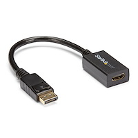 DisplayPort to HDMI Adapter - DP 1.2 to HDMI Video Converter 1080p - DP to HDMI Monitor/TV/Display Cable Adapter Dongle - Passive DP to HDMI Adapter - Latching DP Connector