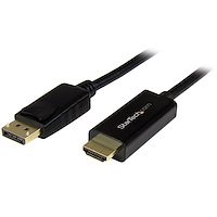DisplayPort - HDMI 変換アダプタケーブル／5m／DP 1.2 - HDMI ビデオ変換／4K30Hz／ディスプレイポート - HDMI 変換コード／DP - HDMI パッシブケーブル／ラッチつきDPコネクタ