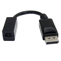 DisplayPort - Mini DisplayPort 変換アダプタ／15cm／ディスプレイポート1.2／4K60Hz／DP オス - mDP メス
