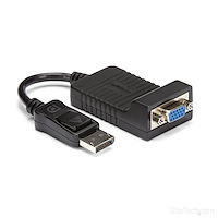 DisplayPort to VGA Adapter - Active DP to VGA Converter - 1080p Video - Durable - DP/DP++ Source to VGA Monitor Cable Adapter Dongle - DP 1.2 to VGA - Latching DP Connector