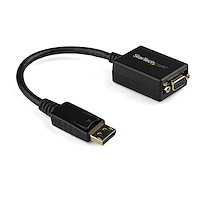 DisplayPort to VGA Adapter - Active DP to VGA Converter - 1080p Video - DisplayPort Certified - DP/DP++ Source to VGA Monitor Cable Adapter Dongle - Latching DP Connector