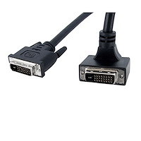 6 ft 90&deg; Down Angled Dual Link DVI-D Monitor Cable - M/M