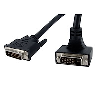 6 ft 90&deg; Upward Angled Dual Link DVI-D Monitor Cable - M/M