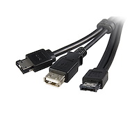 3 ft Power eSATA Male to eSATA Male and USB A Female Cable