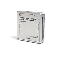 14-in-1 USB 2.0 High Capacity Silver Multi Media Memory Card Reader