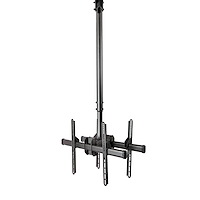 Dual TV Ceiling Mount - Back-to-Back Heavy Duty Hanging Dual Screen Mount with Adjustable Telescopic 3.5' to 5' Pole - Tilt/Swivel/Rotate - VESA Bracket for 32”-75" Displays