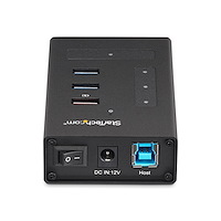 thumbnail image 2 of HB30A7AME  7 Port USB Hub With Power Adapter, Surge Protection, Metal Industrial USB 3.0 Data 2 of 12