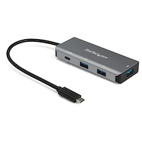 4 Port USB C Hub (10Gbps) to 3x USB-A & 1x USB-C - 100W Power Delivery Passthrough Charging - Portable USB 3.1 Gen 2/USB 3.2 Gen 2 Type C Laptop Adapter - Works w/ TB3
