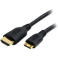 2m Mini HDMI to HDMI Cable with Ethernet - 4K 30Hz High Speed Mini HDMI to HDMI Adapter Cable - Mini HDMI Type-C Device to HDMI Monitor/Display - Durable Video Converter Cord