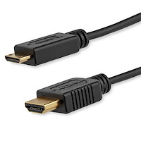 6ft Mini HDMI to HDMI Cable with Ethernet - 4K 30Hz High Speed Slim Mini HDMI to HDMI Adapter Cable - Mini HDMI Type-C Device to HDMI Monitor/Display - Video Converter Cord