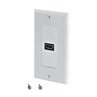 Single Outlet Female HDMI Wall Plate White