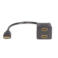 1 ft Standard HDMI Cable - 1x HDMI (M) to 2x HDMI (F)