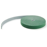 50ft Hook and Loop Roll - Cut-to-Size Reusable Cable Ties - Bulk Industrial Wire Fastener Tape /Adjustable Fabric Wraps Green / Resuable Self Gripping Cable Management Straps (HKLP50GN)
