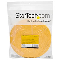 StarTech.com Rotolo Nastro A Strappo 15,2 M - Fascette Riutilizzabili Tagliabili In Tessuto Rosso Per Gestione Cavi Industriali - HKLP50RD