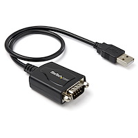 Cable Profesional de 0,3m USB a Puerto Serie Serial RS232 DB9 con Retención del Puerto COM
