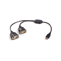2-poort USB naar RS232 Seriële DB9 Adapterkabel