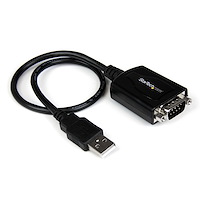 1 ft USB to RS232 Serial DB9 Adapter Cable with COM Retention