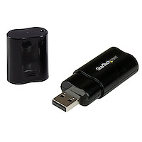 Tarjeta de Sonido Estéreo USB Externa Adaptador Conversor - Negro