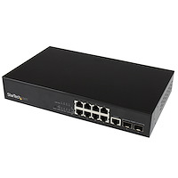 Switch Gigabit Ethernet géré L2 à 10 ports avec 2 slots SFP ouverts - Commutateur réseau à montage en rack