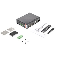 StarTech.com Industrial 6Port Gigabit Ethernet Switch 4 PoE RJ45 + 2 SFP  Slots 30W 10/100/1000 Mbps