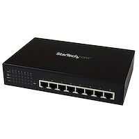 8 Port Unmanaged Industrial Gigabit Power over Ethernet Switch - 802.3af/at PoE+ Switch - Wall Mountable