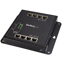 Industrieller 8 Port Gigabit Ethernet Switch - Gehärteter kompakter GbE-Layer / L2 verwalteter Switch - Robuster Netzwerk-Switch Din-Schiene / wandmontierbarer RJ45 / LAN-Switch IP-30 / -40C bis + 75C