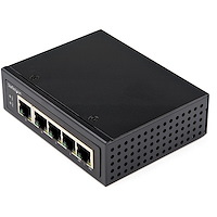 Industriell 5-ports Gigabit PoE-switch - 30 W - Power Over Ethernet-switch - Härdad GbE PoE+ ohanterad switch - Robust Gigabit-nätverksswitch med hög effekt IP30/-40 &degC till 75 &degC