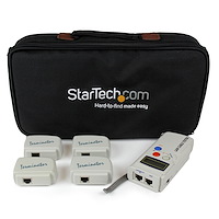 Professional RJ45 Network Cable Tester with 4 Remote Loopback Plugs