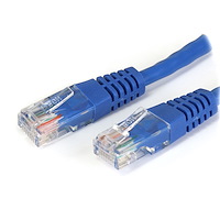 10 ft Cat5e Blue Molded Crossover RJ45 UTP Cat5e Patch Cable - 10ft Patch Cord