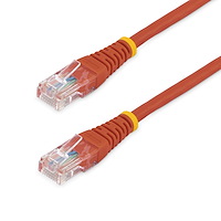 1 ft Cat5e Red Molded RJ45 UTP Cat 5e Patch Cable - 1ft Patch Cord